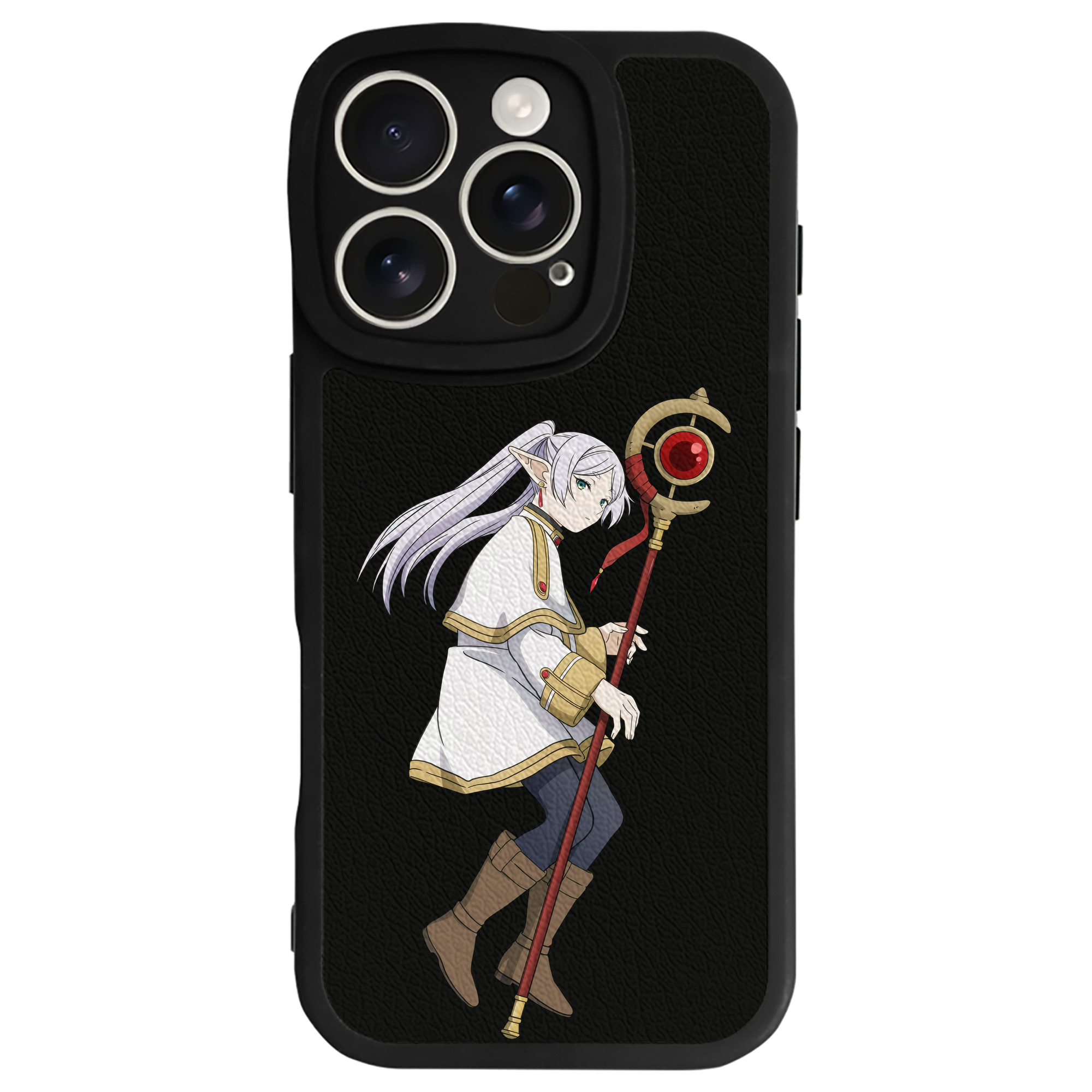 （画像用） 葬送のフリーレン Frieren 【iPhone 16シリーズ対応】シリコンスマホケース（レザー調） 材質：シリコン